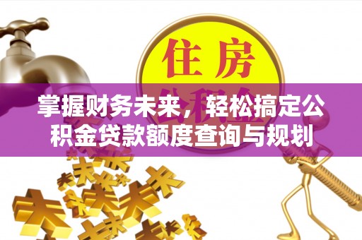 奉新掌握财务未来，轻松搞定公积金贷款额度查询与规划