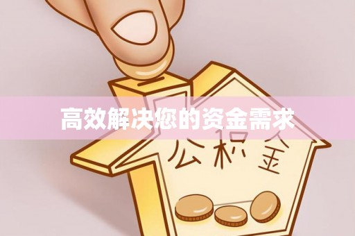 奉新高效解决您的资金需求