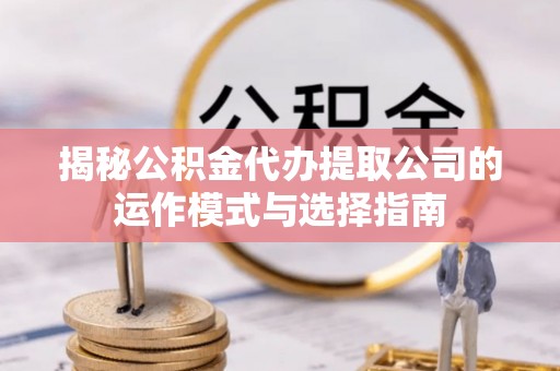 奉新揭秘公积金代办提取公司的运作模式与选择指南