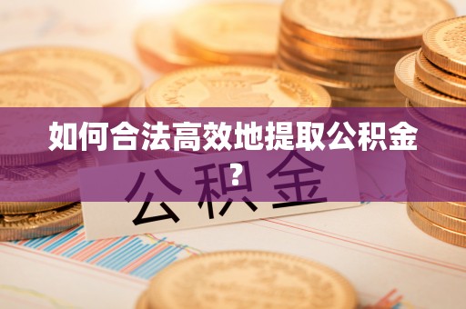奉新如何合法高效地提取公积金？
