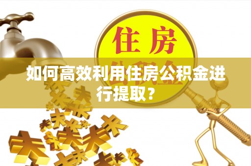 奉新如何高效利用住房公积金进行提取？